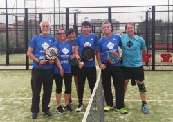 Representants del CHV a la categoria de pàdel durant la jornada de competició del passat dimecres