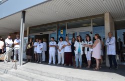 Minut de silenci a l'Hospital Universitari de Vic