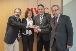 Jordi Montaña, Anna Erra, Valentí Junyent i Josep Arimany. Foto de la UVic-UCC