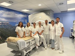 L'equip de Diagnòstic per la Imatge i Cardiologia que treballa amb la nova prova diagnòstica