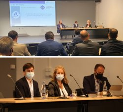 Anna Alsina, cap de la Unitat d'Atenció Quirúrgica, durant la ponència sobre la plataforma de mobilitat Alexia Clinic