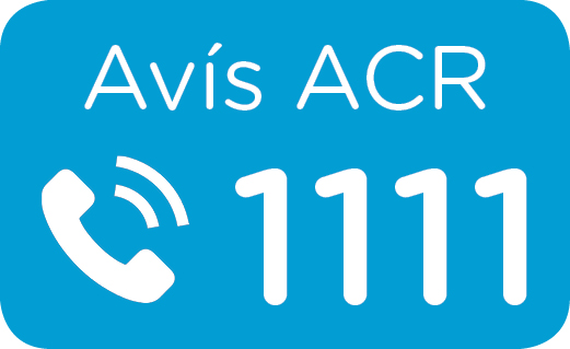 Un banner a la Intranet recorda el número 1111 al que cal trucar en situació d'ACR